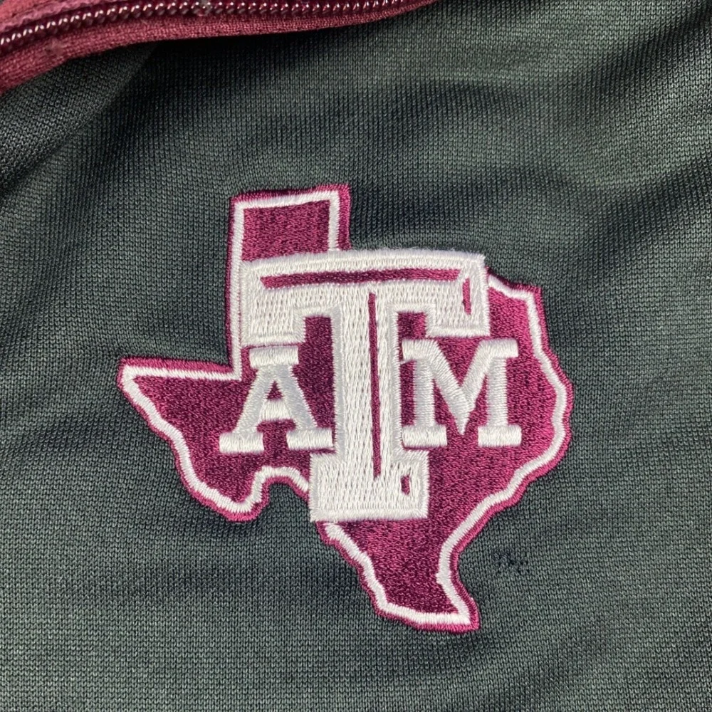 Adidas Texas A&M Aggies Climalite Quarter Zip Pullover Mens Medium Black Maroon